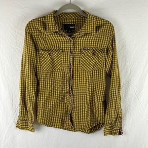 HurleyX Flannel Western Shirt Large
